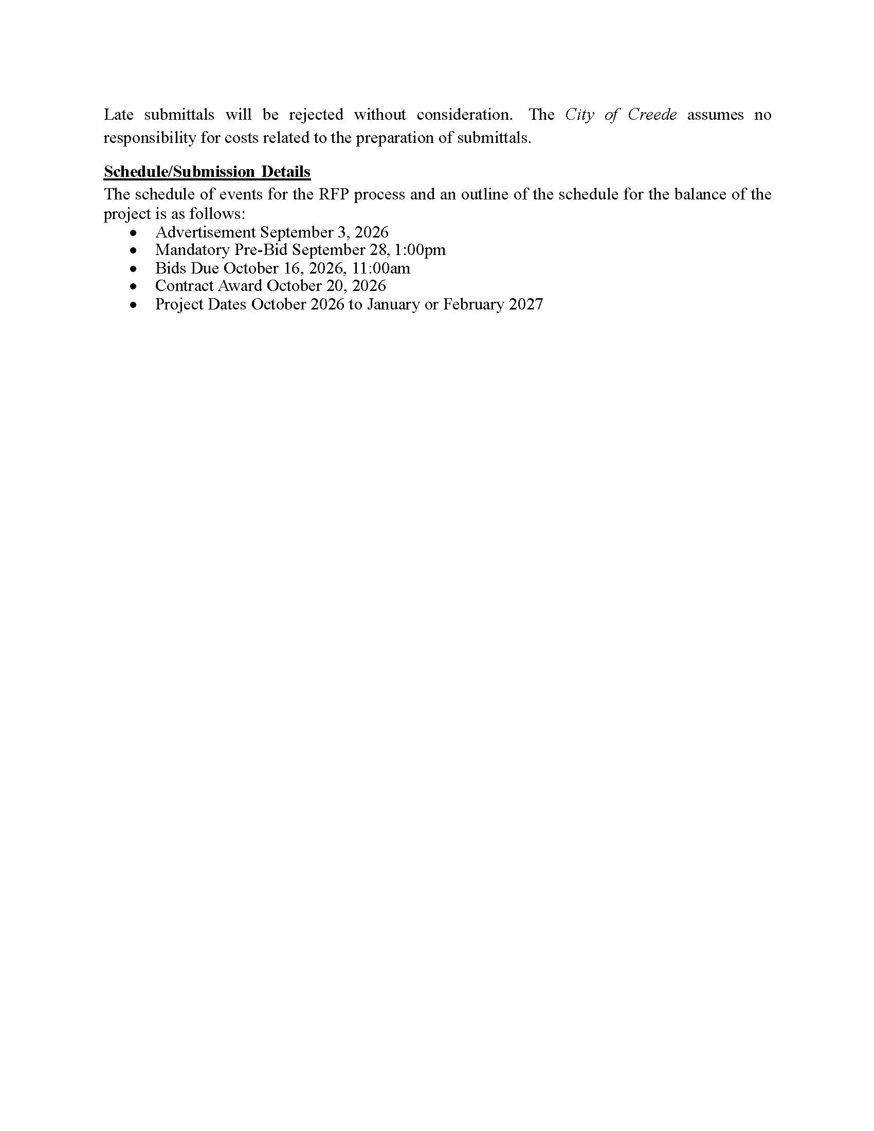 Request for Proposal pg2